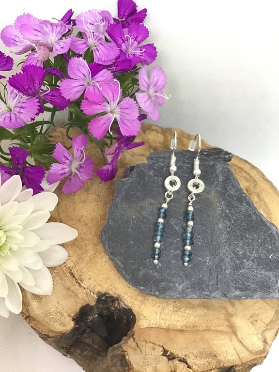 London Blue Coated Topaz Earrings