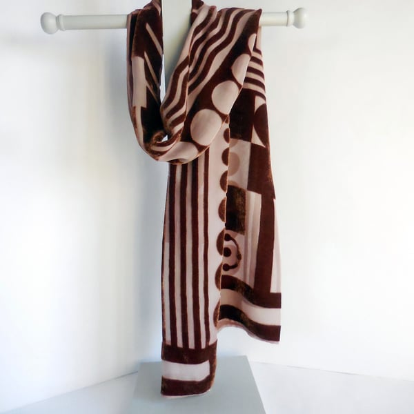 LIMITED EDITION SILK VISCOSE DEVORE VELVET SCARF
