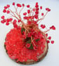 Red heart tree and roses decoration - Image 6