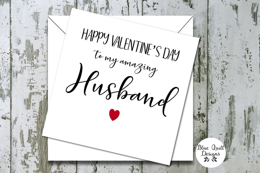 Valentines Day Typography Card - Husband or Wife