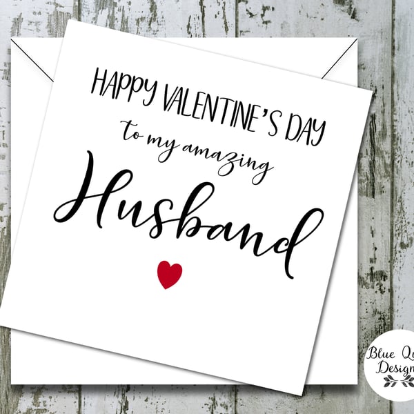 Valentines Day Typography Card - Husband or Wife