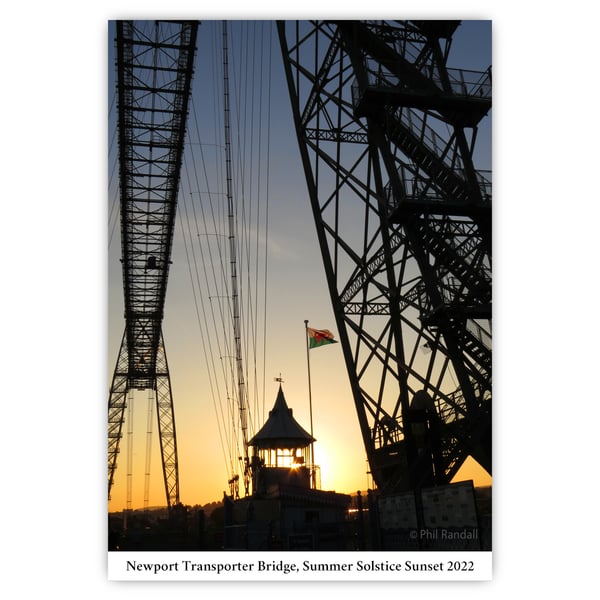 Newport Transporter Bridge Summer Solstice Sunset 2022 (2)