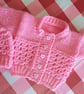 Hand made baby cardigan and hat 0-3 month
