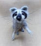 Model of Raccoon, Needle Felted Animal, Poseable Raccoon Figurine - Image 5