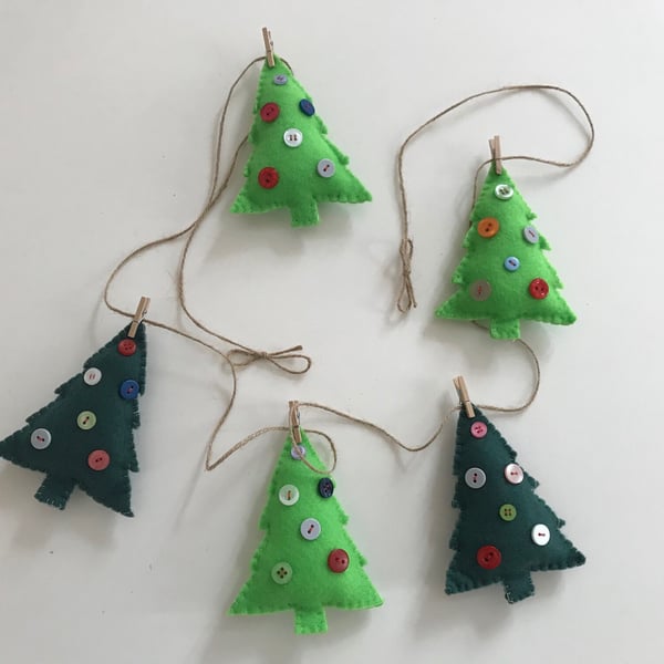 Christmas Felt Garland, Christmas Felt Bunting, Christmas Wall Decoration, Festi