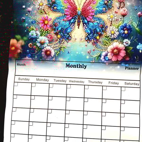 Magnetic monthly and yearly planner to stick to your fridge.  