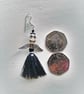 Gothic Black Tassel Skull Angel Statement Earrings - Image 5