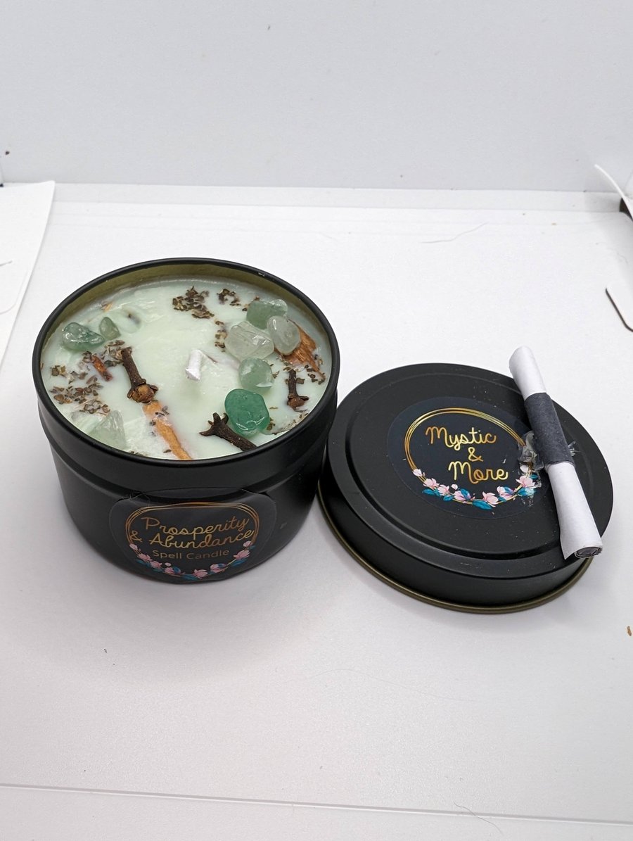 prosperity and abundance spell candle