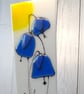 Bluebell, Harebell  fused glass panel on ash base stand - Image 5