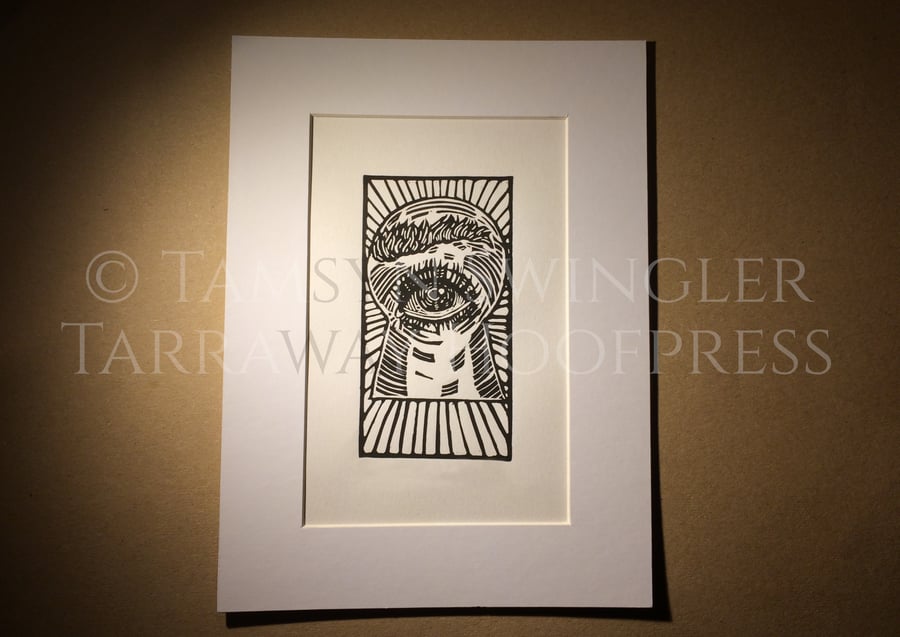 Third - All-Seeing Eye - Knowledge - Occult - Mystic - Limited Edition Linoprint