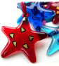 Star Fused Glass Hanging Decoration 8cm Dichroic decoration - Image 2