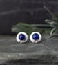 Lapis Lazuli Sterling Silver Earrings – Blue Gemstone Stud Earrings for Everyday