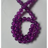 50 x Crackle Glass Beads - Round - 8mm - Bright Purple