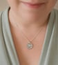 Partridge In A Pear Tree Coin Necklace Deep Engraved Recycled Sterling Silver Ch - Image 2