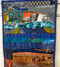 Ankara collage quilted  patchwork wall hanging African wax