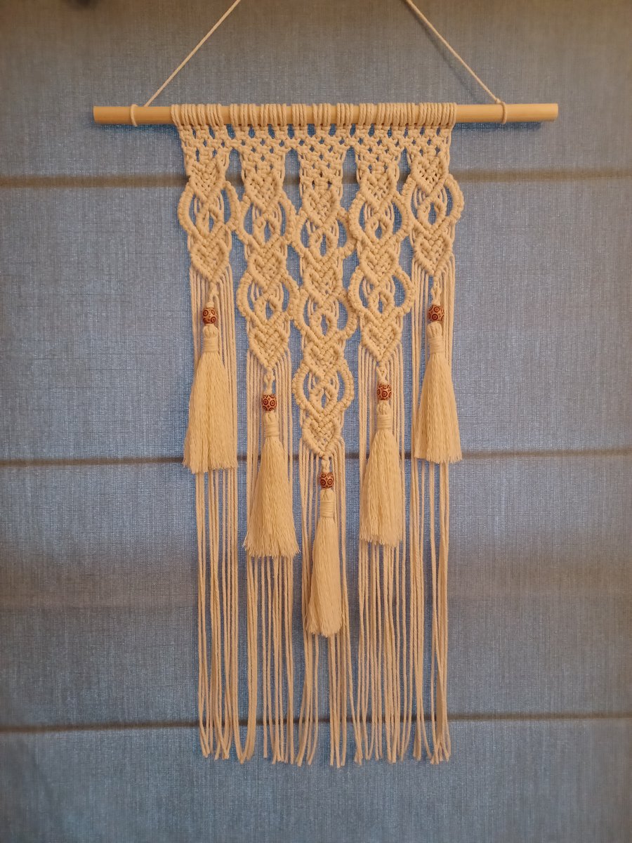 Hearts macrame wall hanging