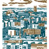 Sheffield City View No.2 A3 poster-print (blue-green)
