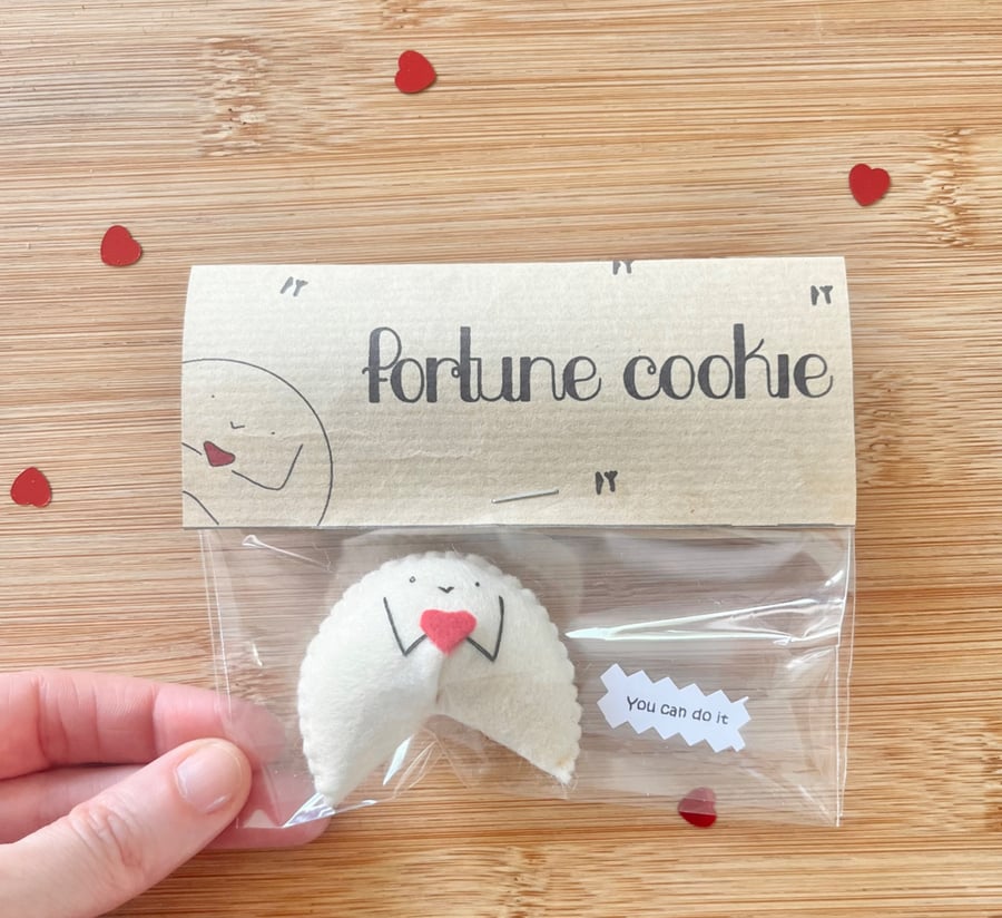 Personalised Felt Fortune Cookie, Quirky Keepsake Gift
