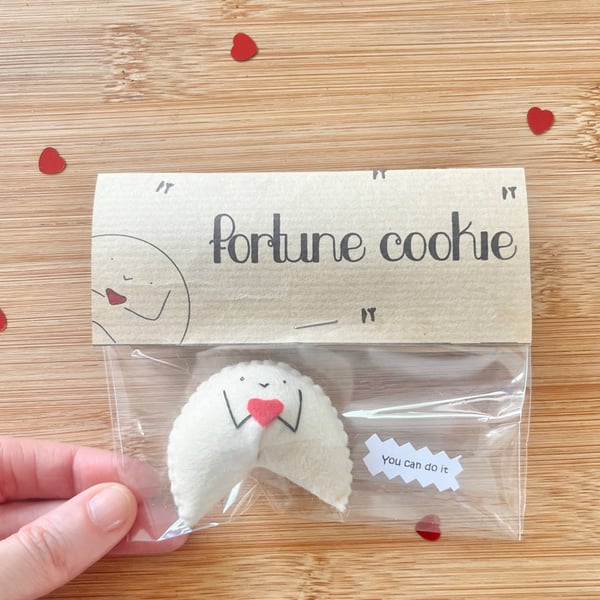 Personalised Felt Fortune Cookie, Quirky Keepsake Gift