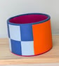 Dynamic blue colour block bangle with contrast orange and fuchsia  - Image 5