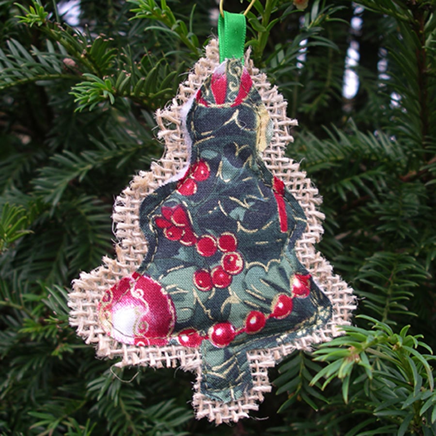 Hessian Christmas Tree Decoration