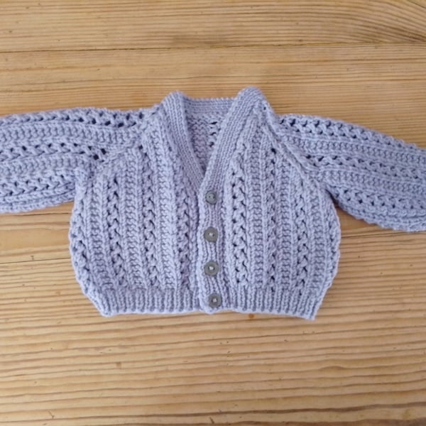 baby cardigan handmade for age 0-3 months 