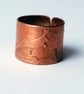 Etched copper hare ring - adjustable size - Image 3