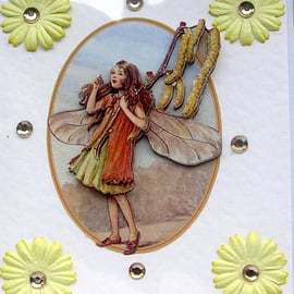 Fairy Hand Crafted 3D Decoupage Card - Blank (2382)