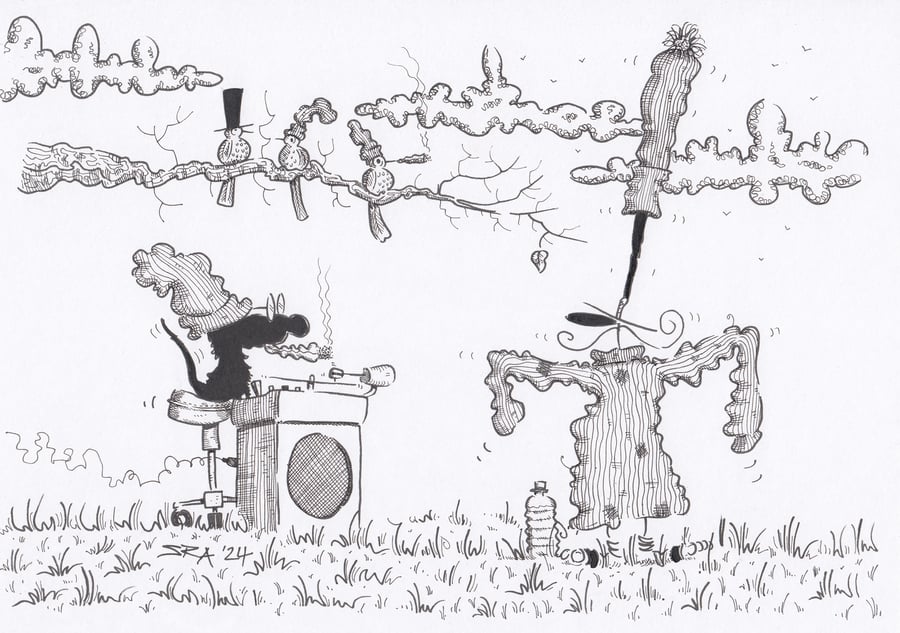 'The Rave' an A4 sized original artwork