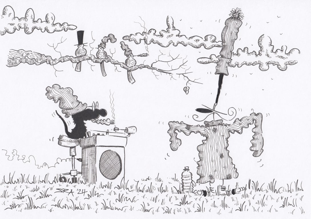 'The Rave' an A4 sized original artwork