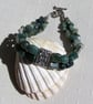 Green Moss Agate Gemstone Beaded Bracelet "Meadow Moss" - Image 2