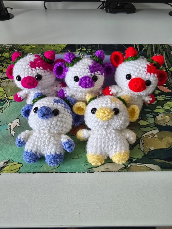 Fruit Cow Crochet Keychain