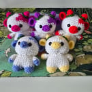 Fruit Cow Crochet Keychain