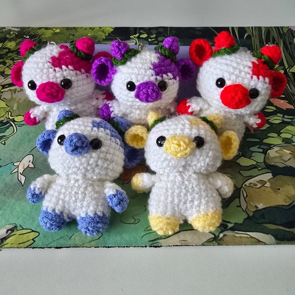 Fruit Cow Crochet Keychain