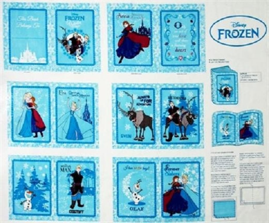 Frozen Winter Magic Cotton Quilting Fabric Book Panel - Springs
