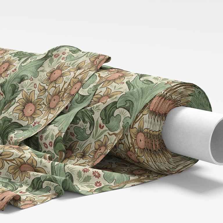 William Morris Fabric - Orchid Buttercup Cream - Soft Furnishing Fabric