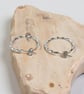 Twisted Silver Hoop Earrings - Image 5