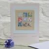 Little Heart Patchwork, sweet little hand-stitched card for someone you love