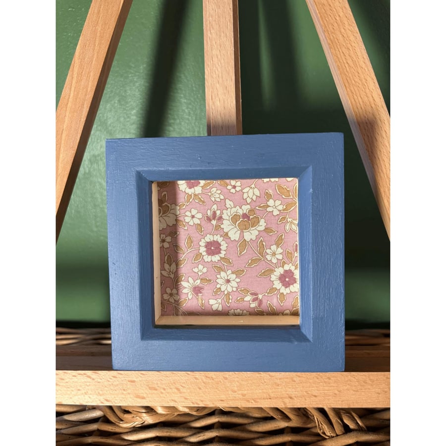 The Fred: Deep Box Picture Frame with Classic Rose Floral Fabric Design