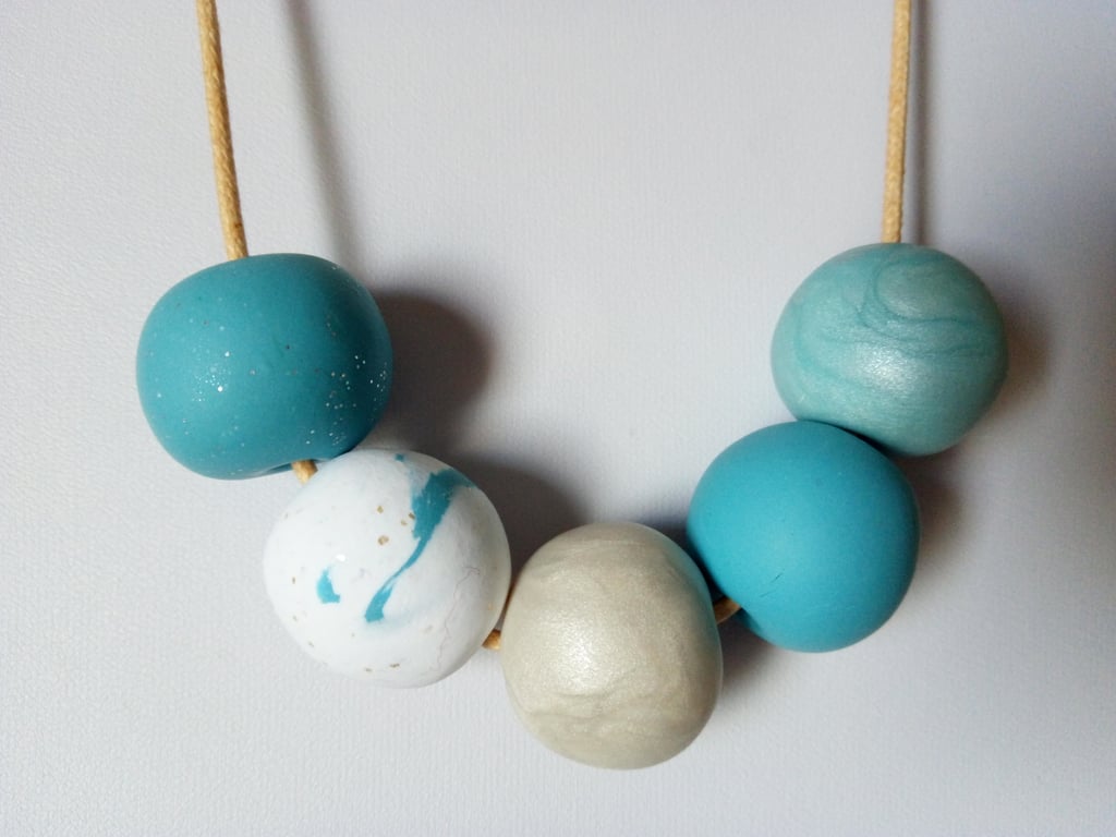 POLYMER CLAY CHUNKY NECKLACE - HOLIDAY JEWELLERY -  FREE SHIPPING 