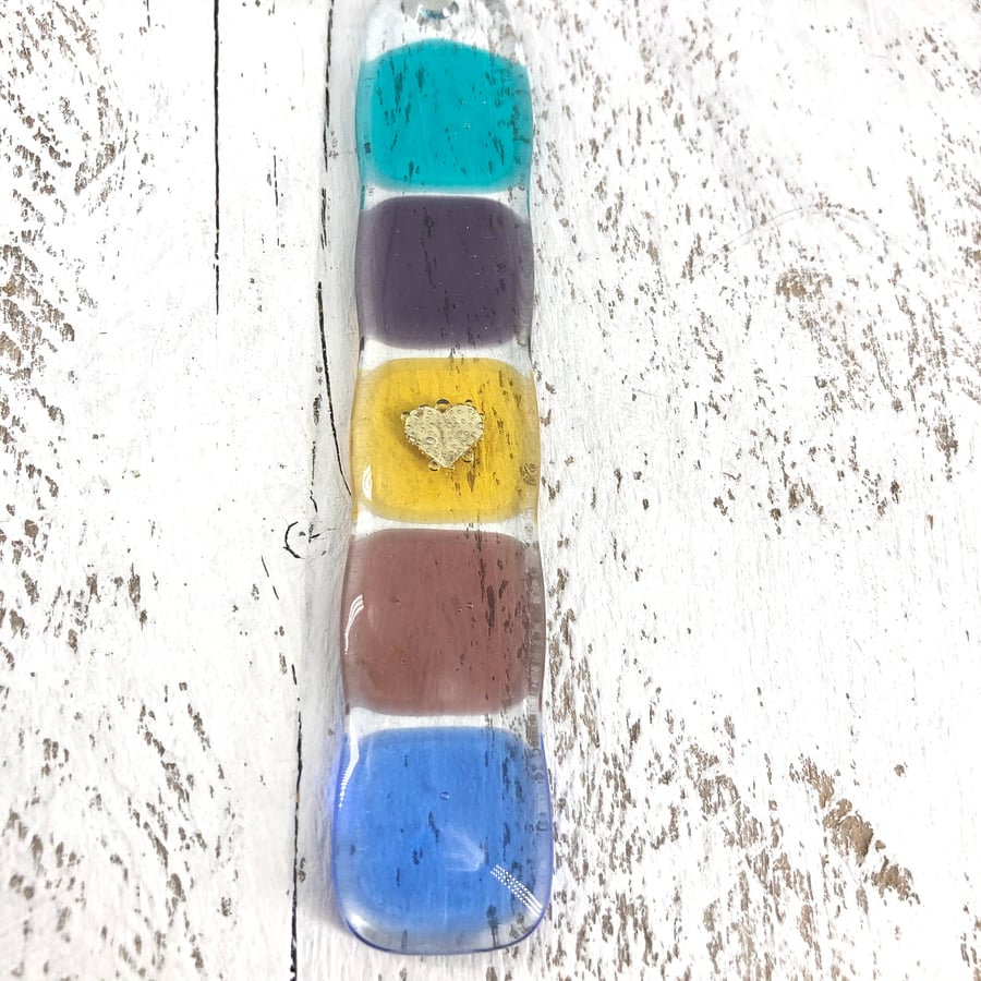 Fused Glass Light Catcher in Pastel Shades