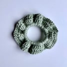 Sage Green Crochet Scrunchie