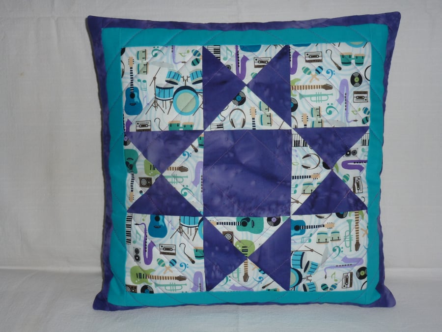 Purple Ohio Star Cushion