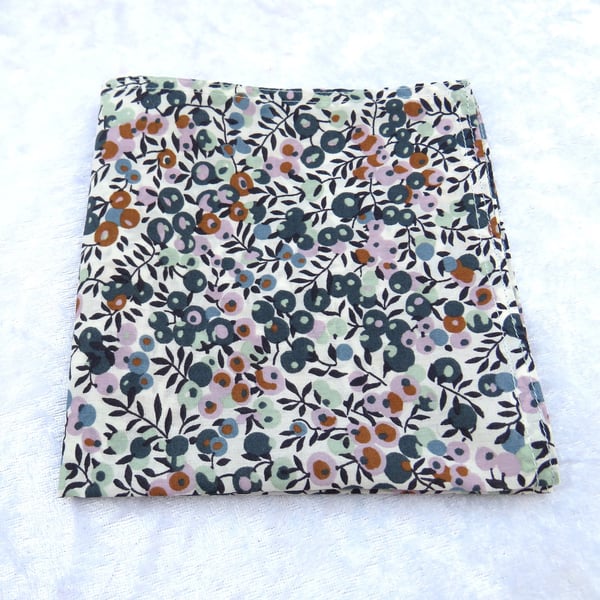 Ladies handkerchief, made from Liberty Tana Lawn, Wiltshire Berry