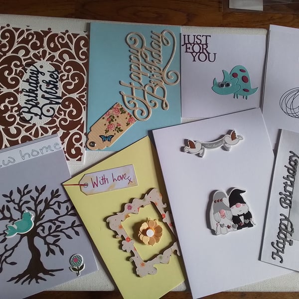 Set of 8 assorted cards. Ref 534. Summer seconds