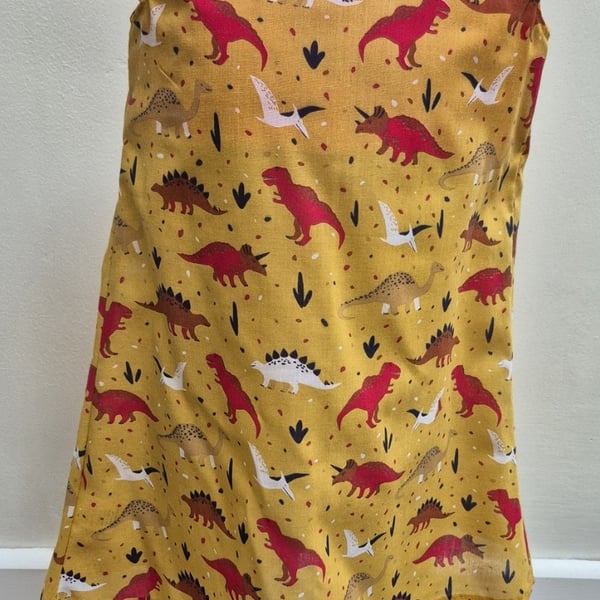 Girl's Dress, dinosaur fabric age 3-4 and 4-5 years