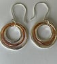 Sterling Silver And Copper Hoop Earrings - Image 6