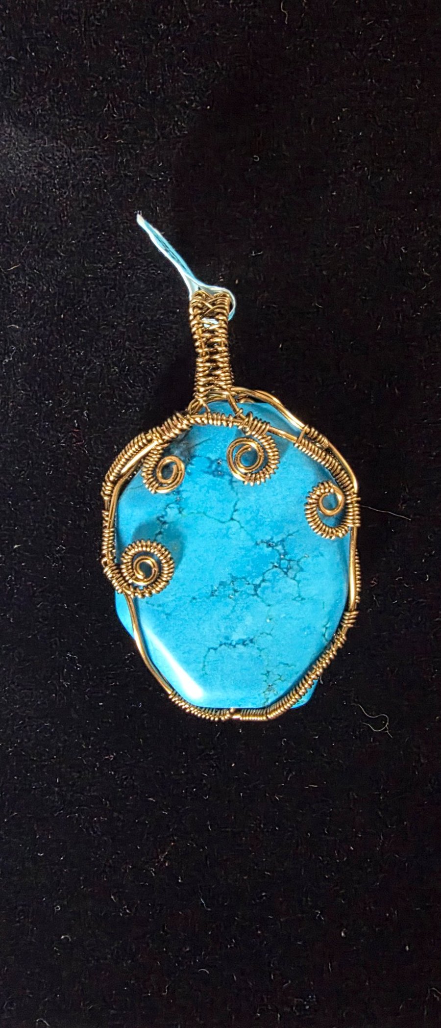 Turqouise Blue Magnesite Pendant (dyed)