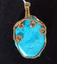 Turqouise Blue Magnesite Pendant (dyed)