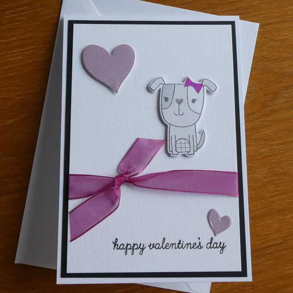 Valentine's Card - Dog with Hair Bow